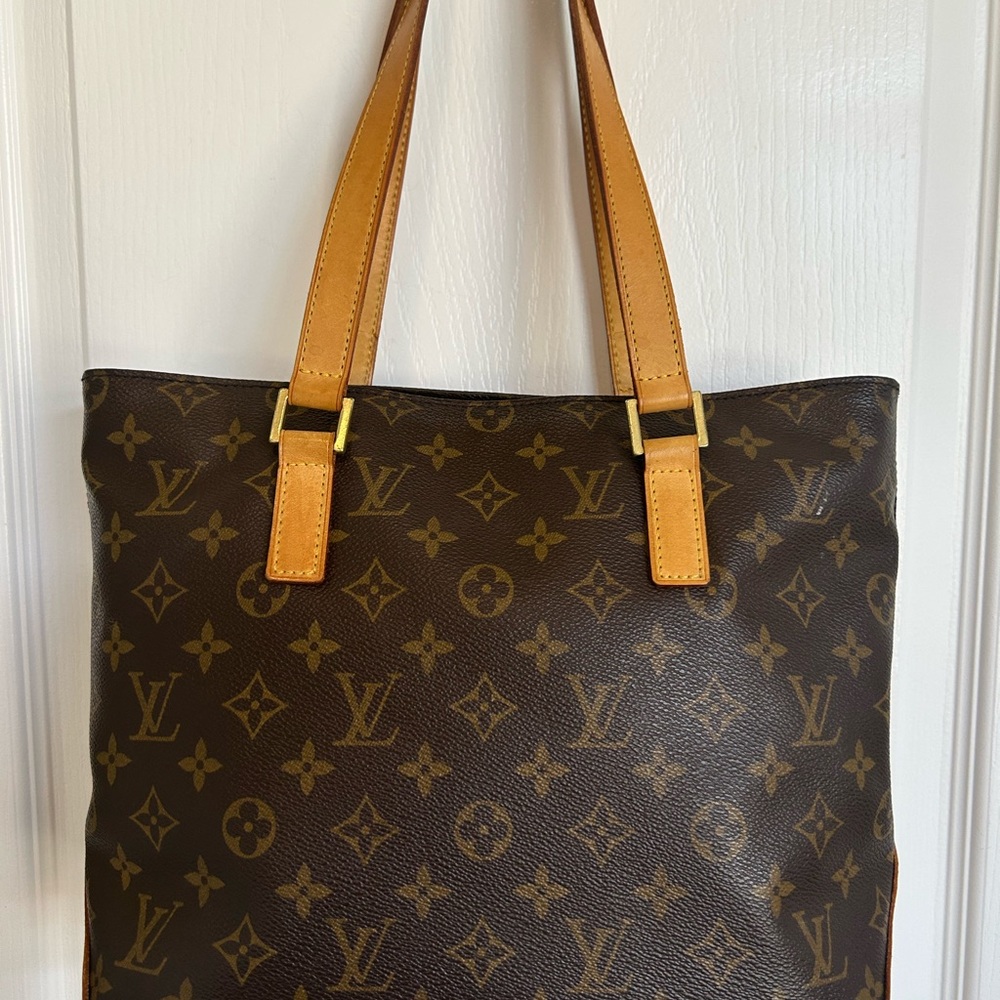 Louis Vuitton Piano Monogram Canvas Tote with Vachetta Leather Straps SD0045